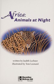 Cover of: Africa: animals at night