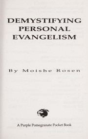 Cover of: Demystifying personal evangelism