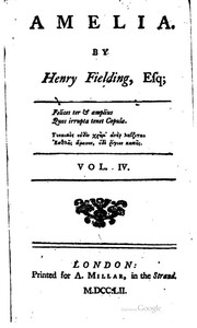 Cover of: Amelia. by Henry Fielding