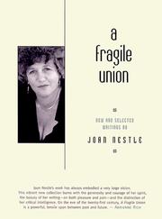 Cover of: A fragile union: new & selected writings
