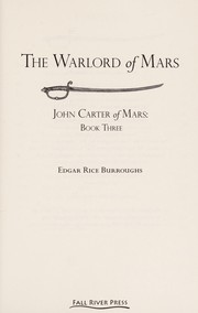 Cover of: The warlord of Mars by Edgar Rice Burroughs