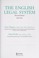 Cover of: The English legal system