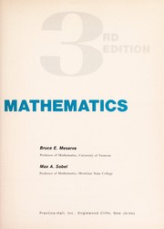 Cover of: Introduction to mathematics by Bruce Elwyn Meserve