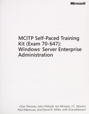 Cover of: MCITP Self-Paced Training Kit (Exam 70-647): Windows® Enterprise Administration (PRO-Certification)