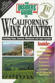 Cover of: California's Wine Country (Insiders' Guide to California's Wine Country)