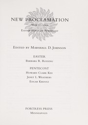 Cover of: New proclamation.