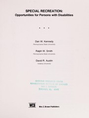 Cover of: Special recreation: opportunities for persons with disabilities