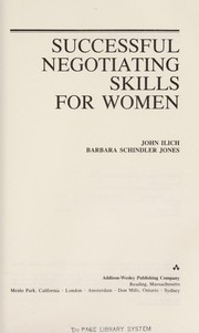 Cover of: Successful negotiating skills for women by John Ilich