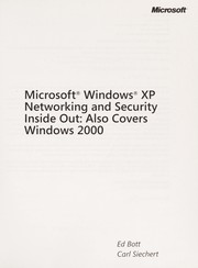 Cover of: Microsoft Windows XP networking and security: inside out : also covers Windows 2000
