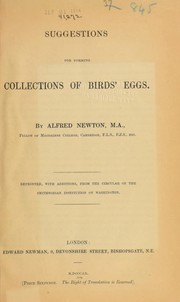 Cover of: Suggestions for forming collections of birds' eggs