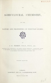 On agricultural chemistry by John Collis Nesbit
