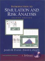 Introduction to Simulation and Risk Analysis by James R. Evans