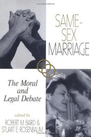 Cover of: Same-sex marriage: the moral and legal debate