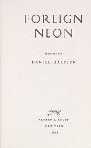 Cover of: Foreign Neon by Daniel Halpern