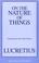 Cover of: On the nature of things