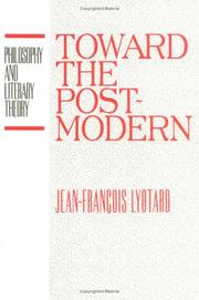 Cover of: Toward the postmodern