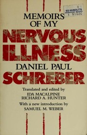 Cover of: Memoirs of my nervous illness