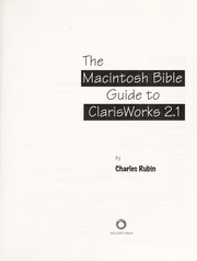 Cover of: The Macintosh Bible Guide to Clarisworks 2.1 by Charles Rubin