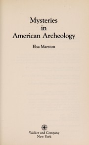 Cover of: Mysteries in American archeology