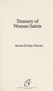 Treasury of women saints by Ronda Chervin