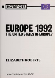 Cover of: Europe 1992: the United States of Europe?