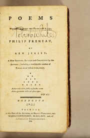 Cover of: Poems written between the years 1768 & 1794: by Philip Freneau, of New Jersey.