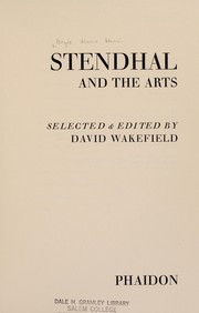 Cover of: Stendhal and the arts.