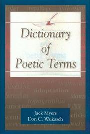 Cover of: Dictionary of poetic terms