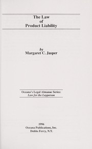 Cover of: The law of product liability