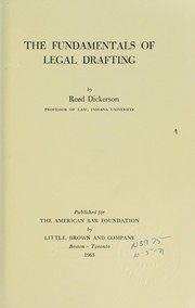 The fundamentals of legal drafting by F. Reed Dickerson