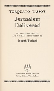 Cover of: Jerusalem delivered.