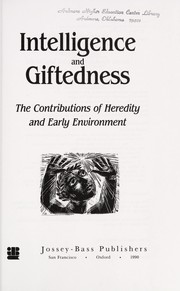 Intelligence and giftedness by Miles D. Storfer