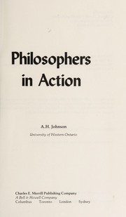 Cover of: Philosophers in action
