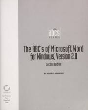 Cover of: The ABC's of Microsoft Word for Windows: version 2.0