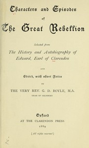Cover of: Characters and episodes of the great rebellion