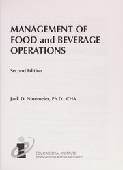 Management of food and beverage operations by Jack D. Ninemeier