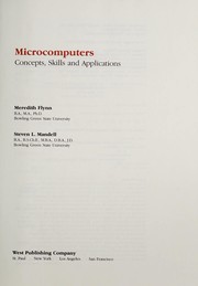 Cover of: Microcomputers: Concepts, Skills and Applications