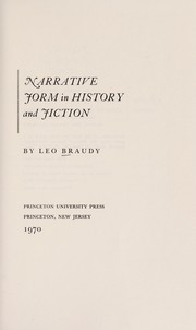 Cover of: Narrative form in history and fiction: Hume, Fielding & Gibbon.