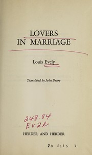Cover of: Lovers in marriage.