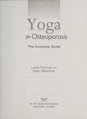 Yoga for osteoporosis by Loren Fishman