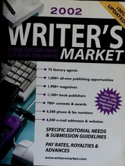 Cover of: 2002 Writer's Market: 8,000 Editors Who Buy What You Write