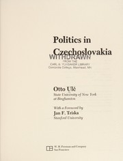 Politics in Czechoslovakia by Otto Ulc