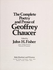 Cover of: The complete poetry and prose of Geoffrey Chaucer by Geoffrey Chaucer