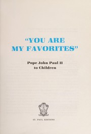 Cover of: You are my favorites