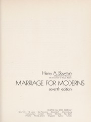 Marriage for moderns by Henry Adelbert Bowman