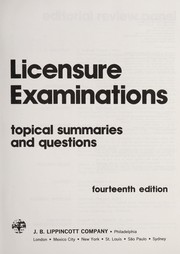 Cover of: Rypins' Medical licensure examinations: topical summaries and questions