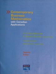 Contemporary business mathematics with Canadian applications by S. A. Hummelbrunner