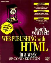 Cover of: Teach yourself Web publishing with HTML 3.0 in a week