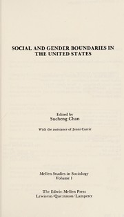 Cover of: Social and gender boundaries in the United States: studies of Asian, Black, Mexican, and Native Americans