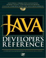 Cover of: JAVA developer's reference